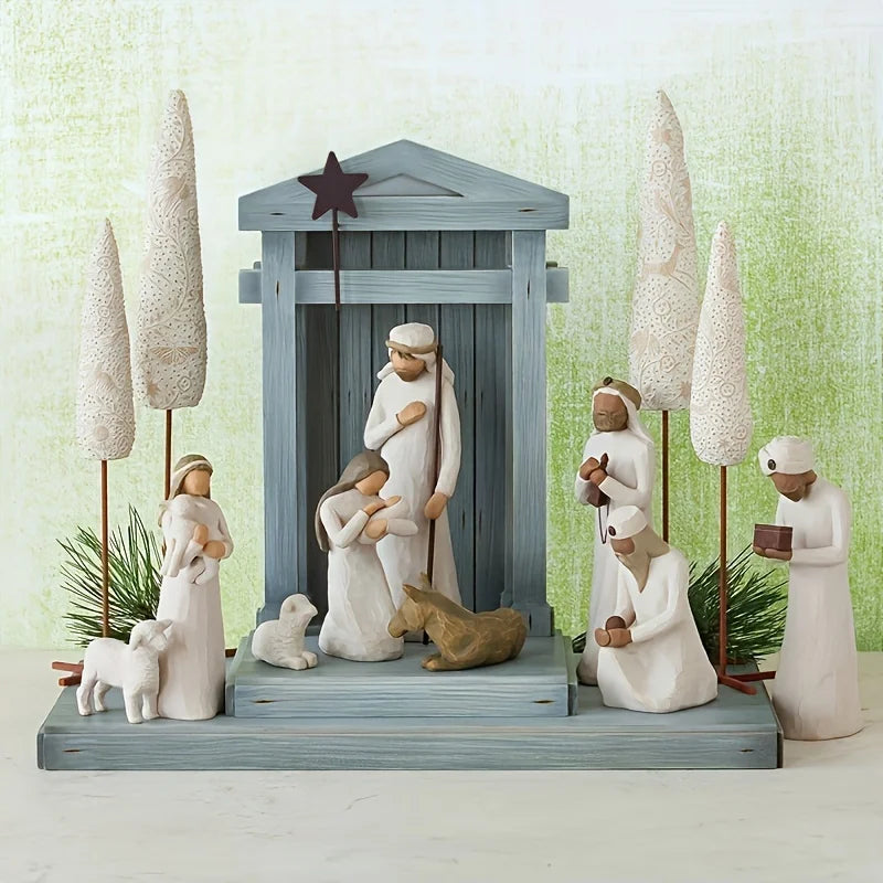 Figurines de Crèche de Noël en résine de haute qualité