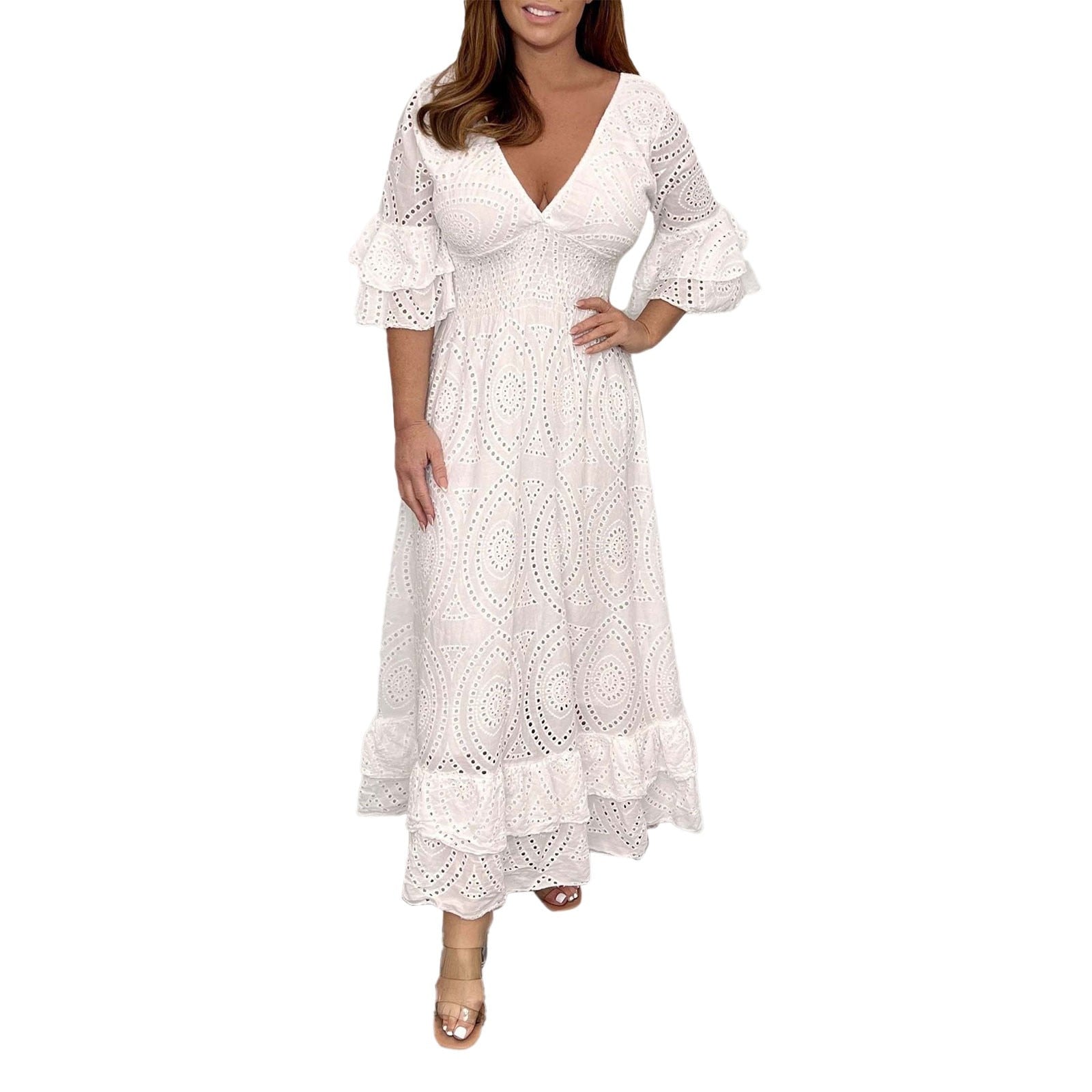Robe brodée légère et respirante