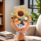 Bouquet de Fleurs en Crochet Fait Main - Idée Cadeau