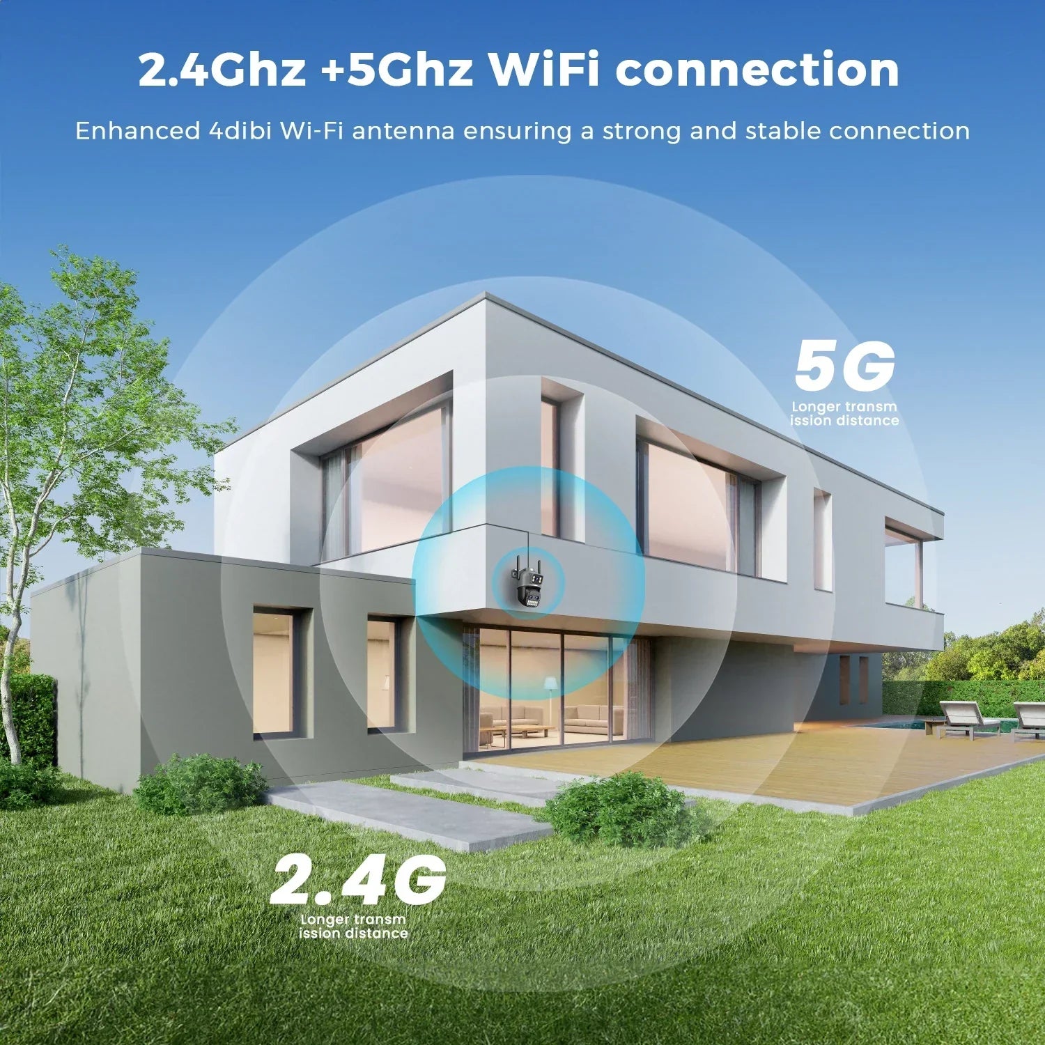 Caméra Surveillance Extérieure connectée PTZ Double Écran 8MP WiFi — Zoom 10X, Détection IA