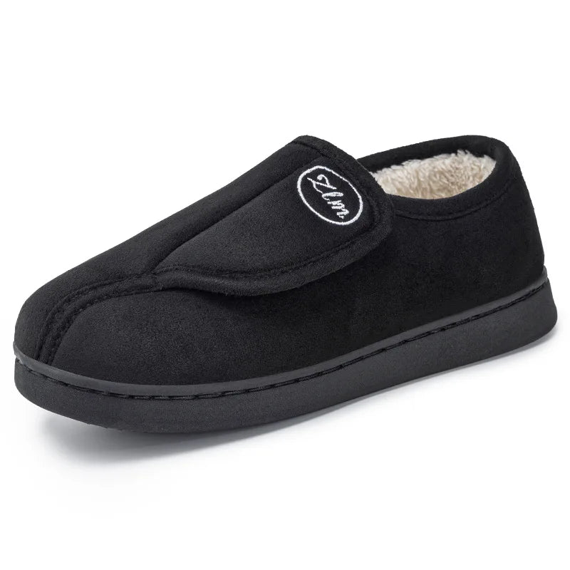 Pantoufles Chaudes à Large Velcro - Enfilage Facile