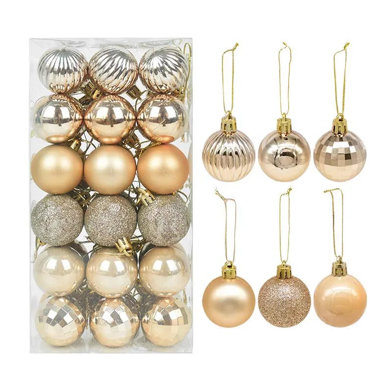 Lot de 6 Boules de Noël - 60mm