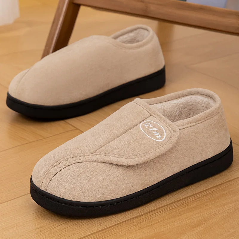 Pantoufles Chaudes à Large Velcro - Enfilage Facile