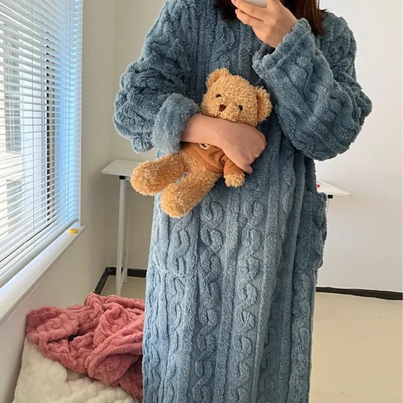 Robe de Nuit en Flanelle ULTRA CHAUDE