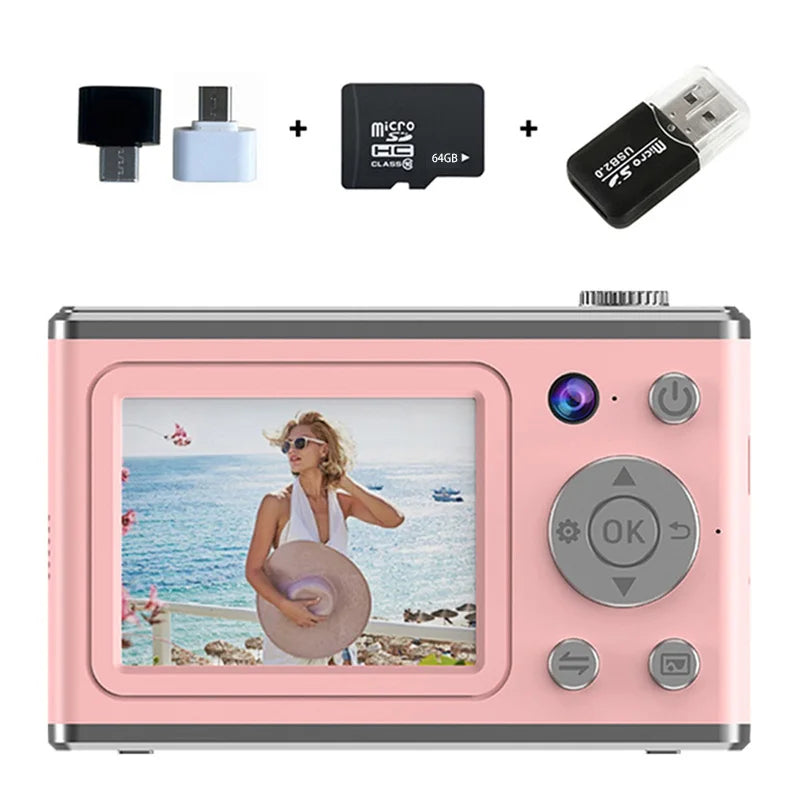 Appareil Photo Compact 64MP Double Écran HD