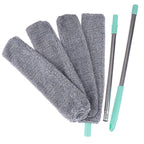 Balai à poussière rétractable en microfibre + 4 microfibres OFFERTES