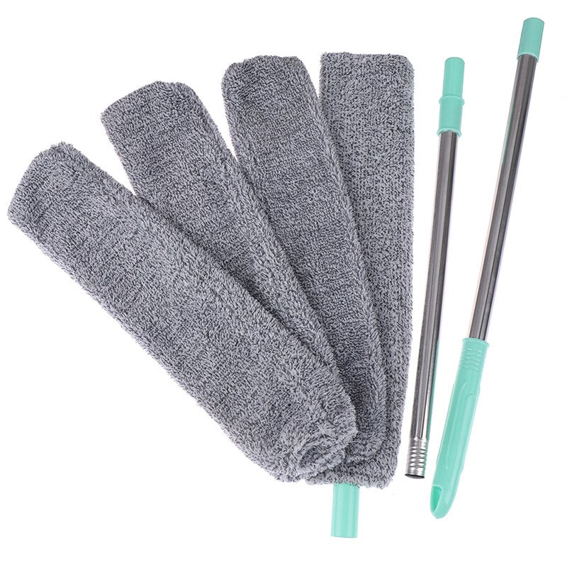 Balai à poussière rétractable en microfibre + 4 microfibres OFFERTES