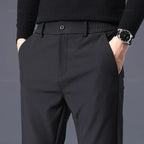 Pantalon élégant d'hiver avec doublure en polaire ultra-chaude pour Homme
