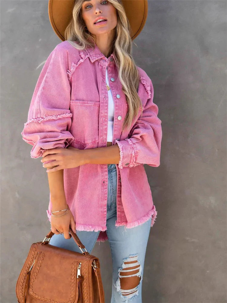 Veste en Jeans manches longues pour femmes