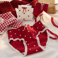 Lot de 4 Culottes en Coton St Valentin à dentelle & détails