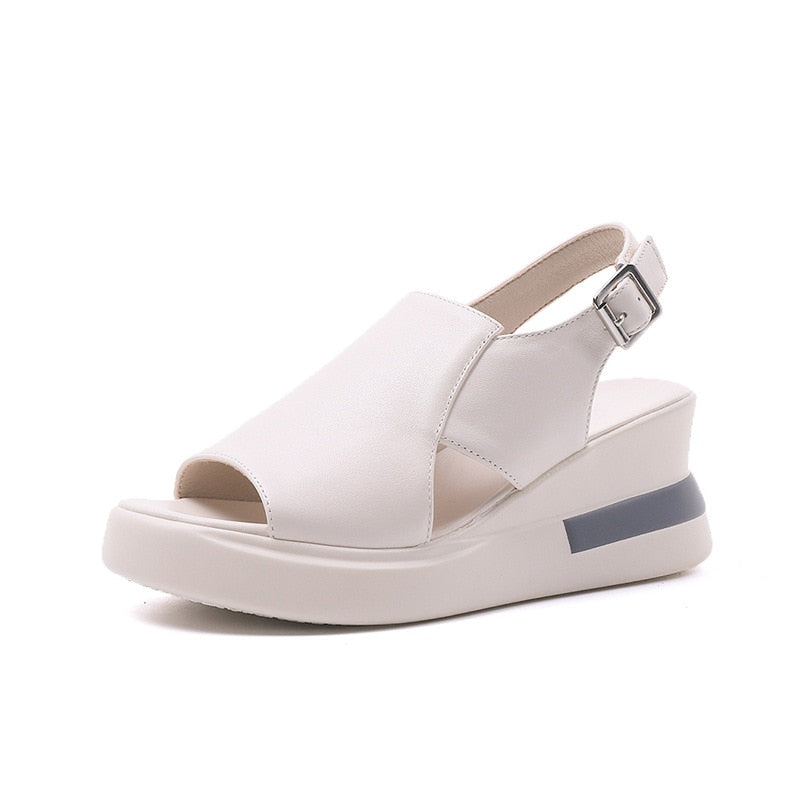 Sandales compensées souples en PU - Collection 2023