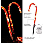 5PCS Sucre d'Orge LED 8 Modes - Décoration Lumineuse de Noël