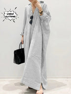 Robe chemise à rayures longue et ample