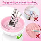 Nettoyeur de pinceaux de maquillage rotatif USB