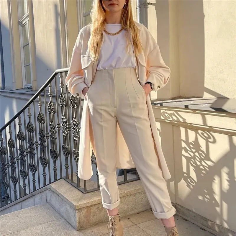 Pantalon élégant de Taille Haute pour femme