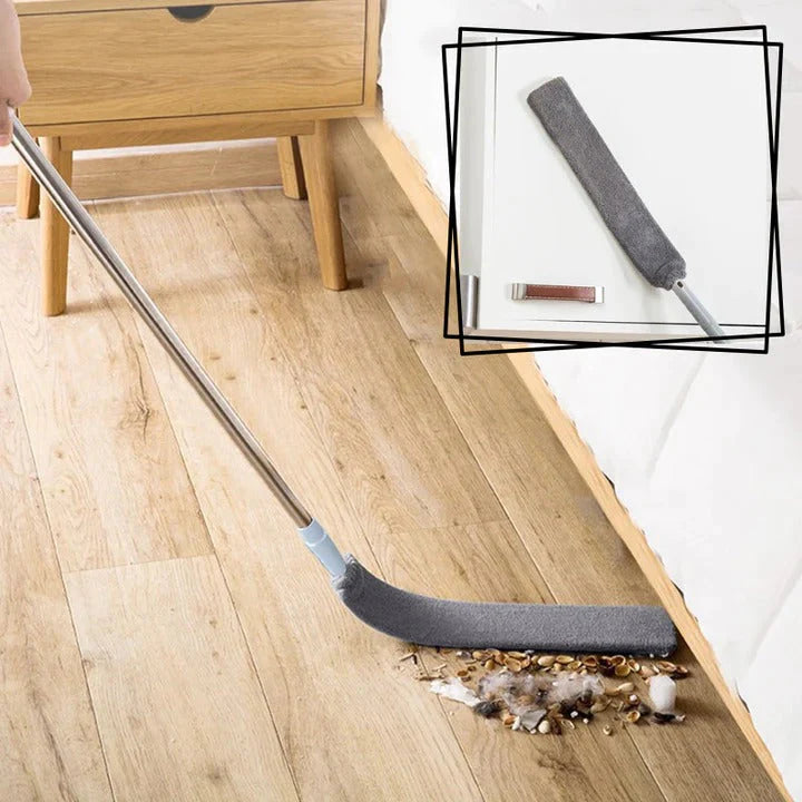 Balai à poussière rétractable en microfibre + 4 microfibres OFFERTES
