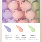 Base de maquillage pour le teint tricolore - Waterproof et Anti-UV