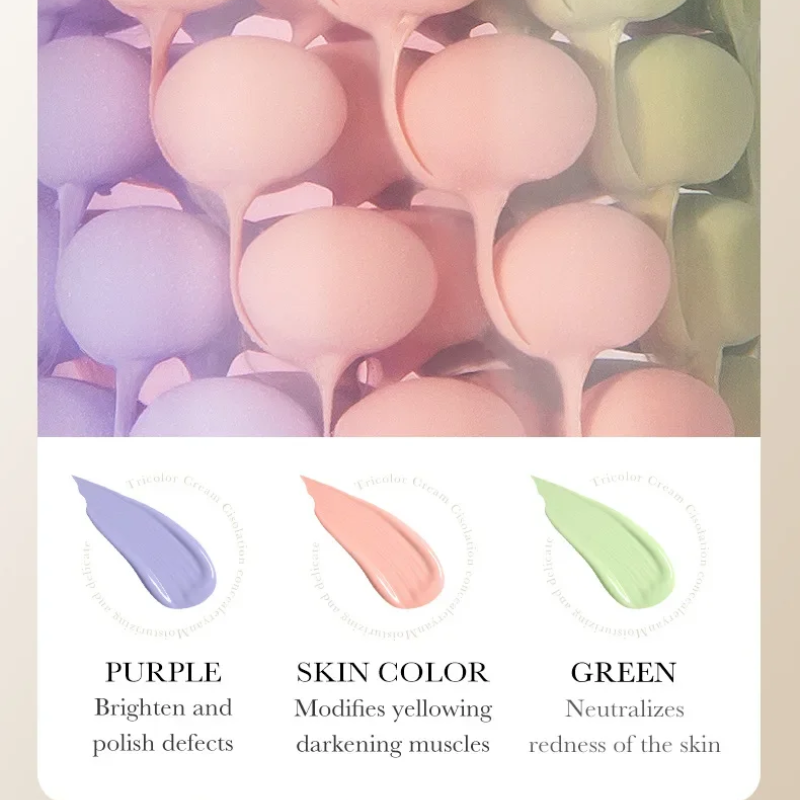 Base de maquillage pour le teint tricolore - Waterproof et Anti-UV