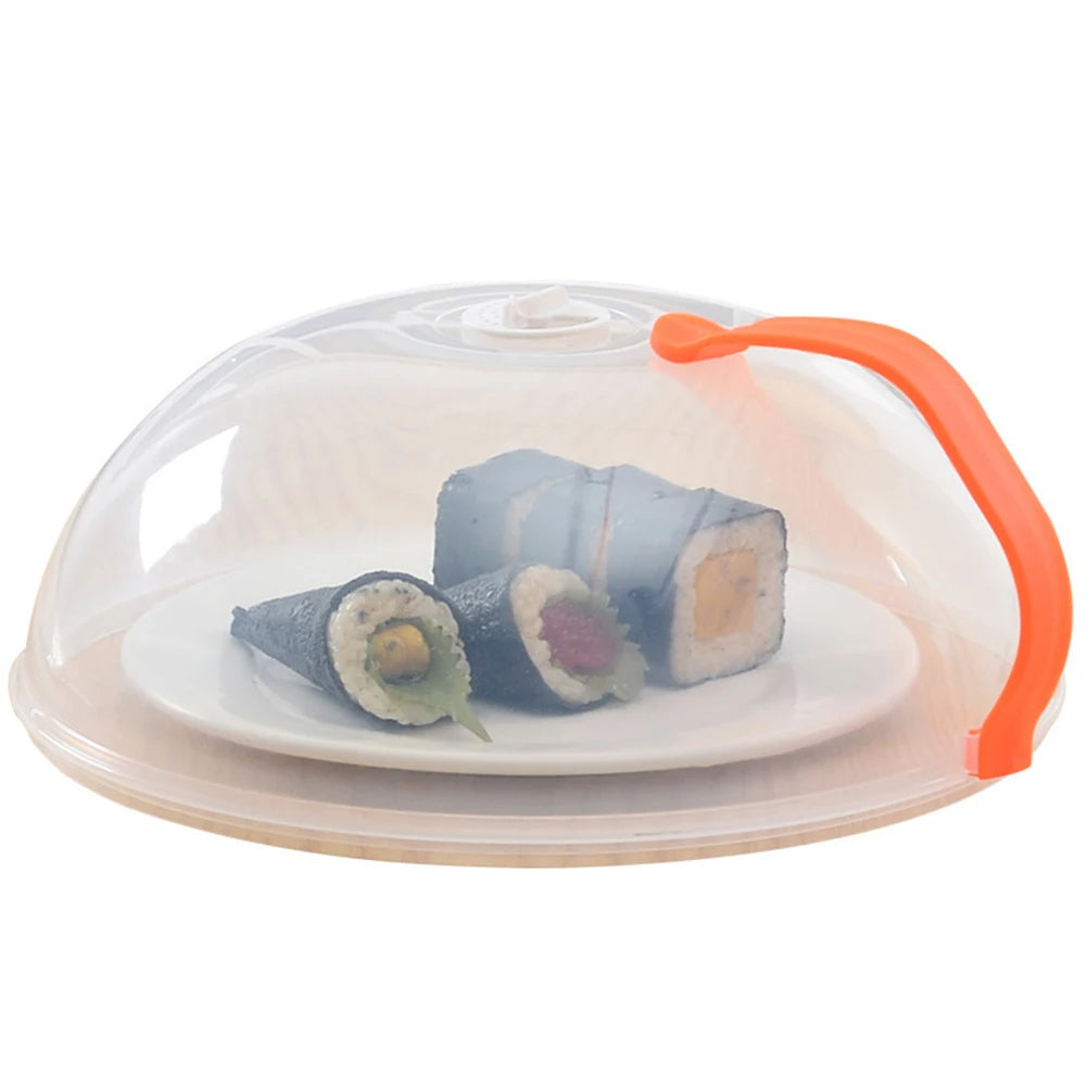 Microwave cover with handle