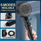 Pommeau de douche haute pression et économique 5-modes
