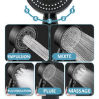 Pommeau de douche haute pression et économique 5-modes