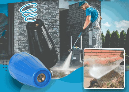 Buse turbo haute pression rotative à 360 degrés