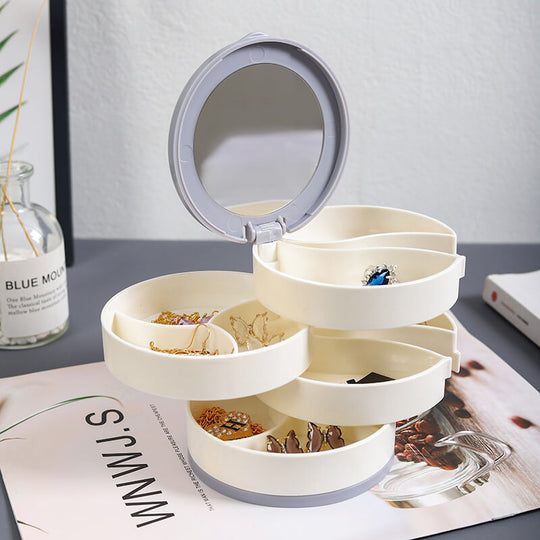 Boîte à bijoux rotative à 4 etages