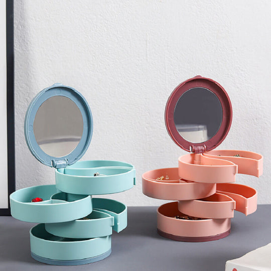 Boîte à bijoux rotative à 4 etages