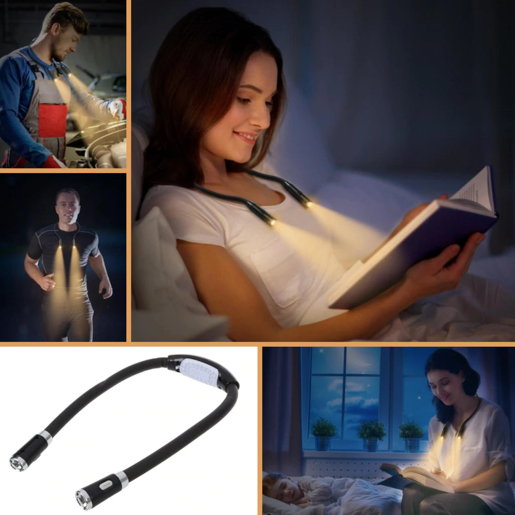 Lampe flexible de lecture tour de cou