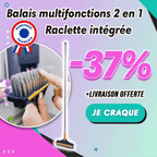 Balais multifonctions 2 en 1 - Raclette intégrée