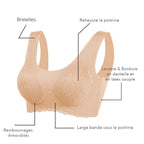 Lot de 3 Brassières Dentelle 5D sans couture