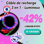 Câble de recharge 3 en 1 - Lumineux