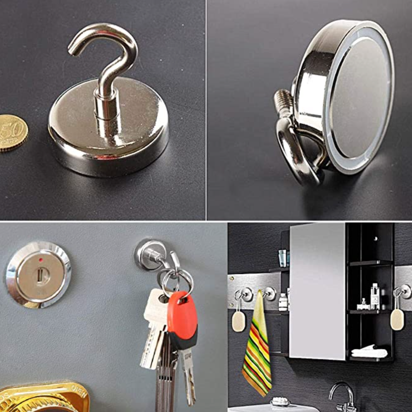 5x crochets magnétiques pratiques