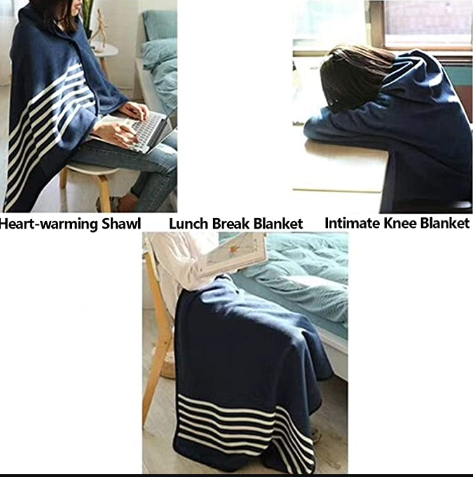 Plaid couverture poncho