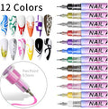 Stylo marqueurs Nails Art pour manucure - 12 couleurs