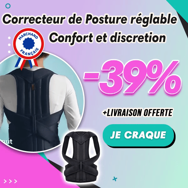 Correcteur de Posture réglable - Confort et discretion