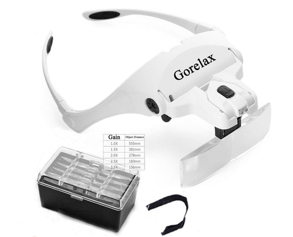 Lunettes loupe de précision avec lampe