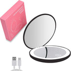 Mini miroir de poche à LED