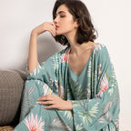 Pyjama bohème à fleur - 3 Pièces
