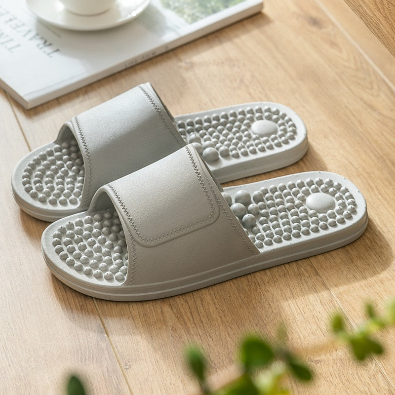 Plantar acupressure massage slippers