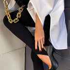 Legging tricot côtelé taille haute