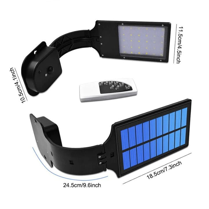 Lampe Solaire à Pince Extérieur - Détecteur De Mouvement, Étanche IP65 - 400 MAh - Pour Clôture, Arbre, Allée (11,2 Cm)