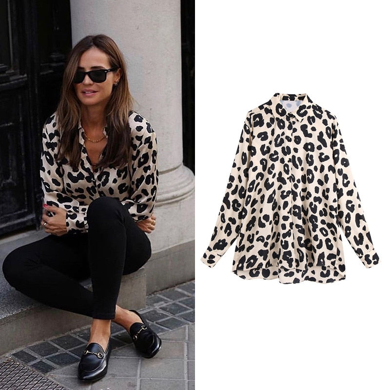 Chemisier en satin pour femme