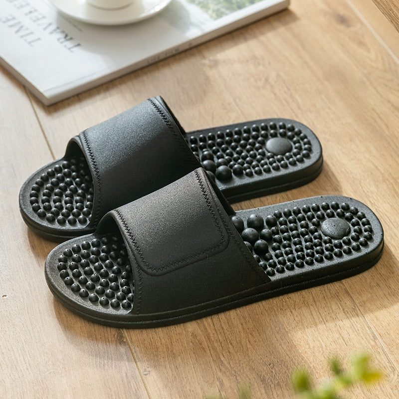 Plantar acupressure massage slippers