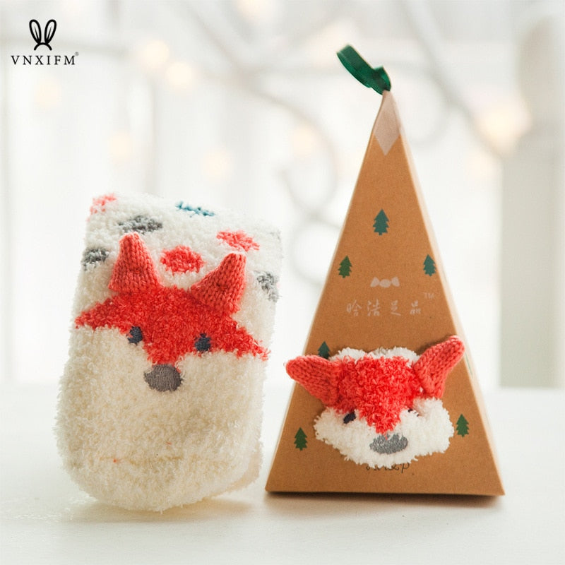 Chaussettes polaire d'hiver - Animaux mignons