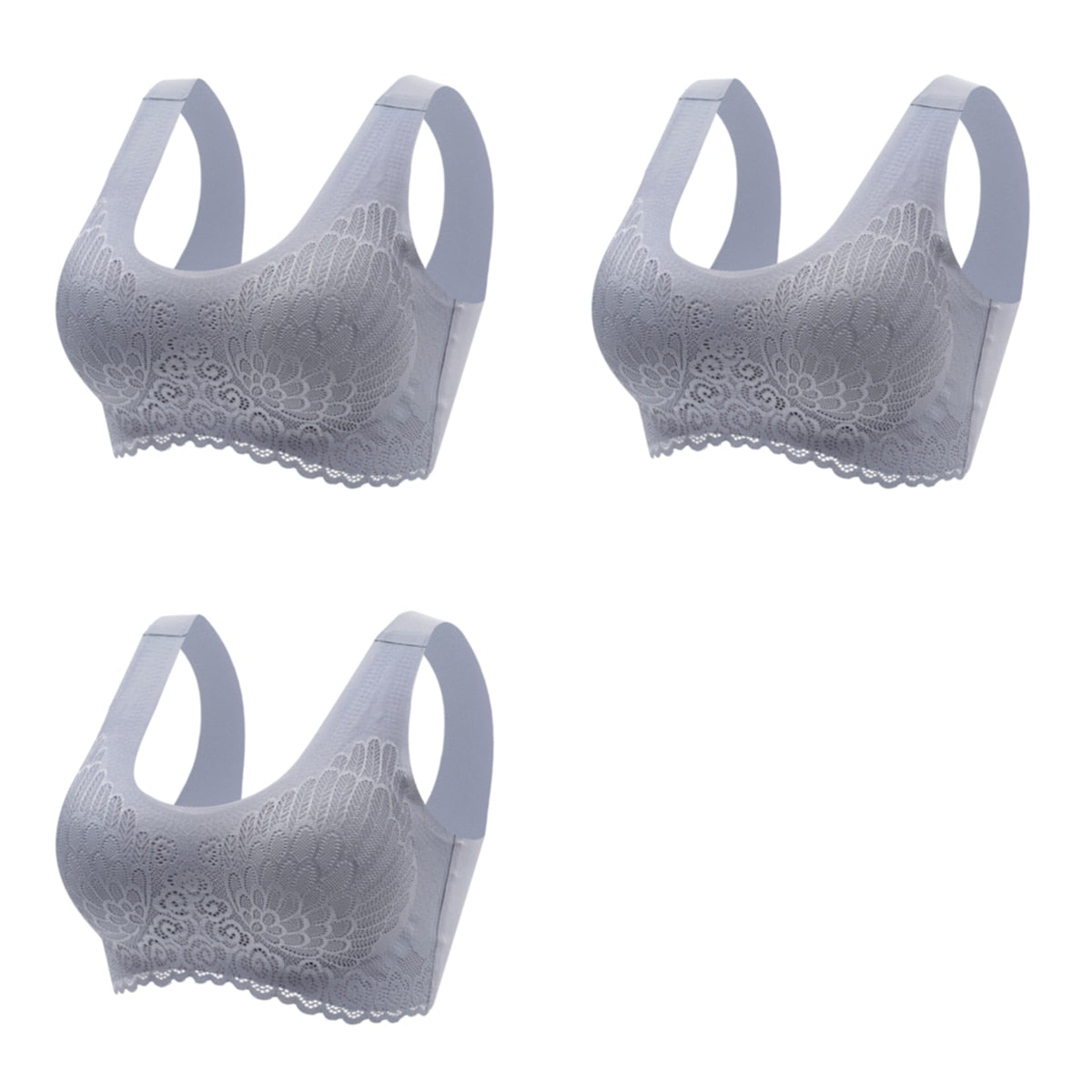 Lot de 3 Brassières Dentelle 5D sans couture