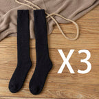 3x Paire de chaussettes longues en laine épaisse