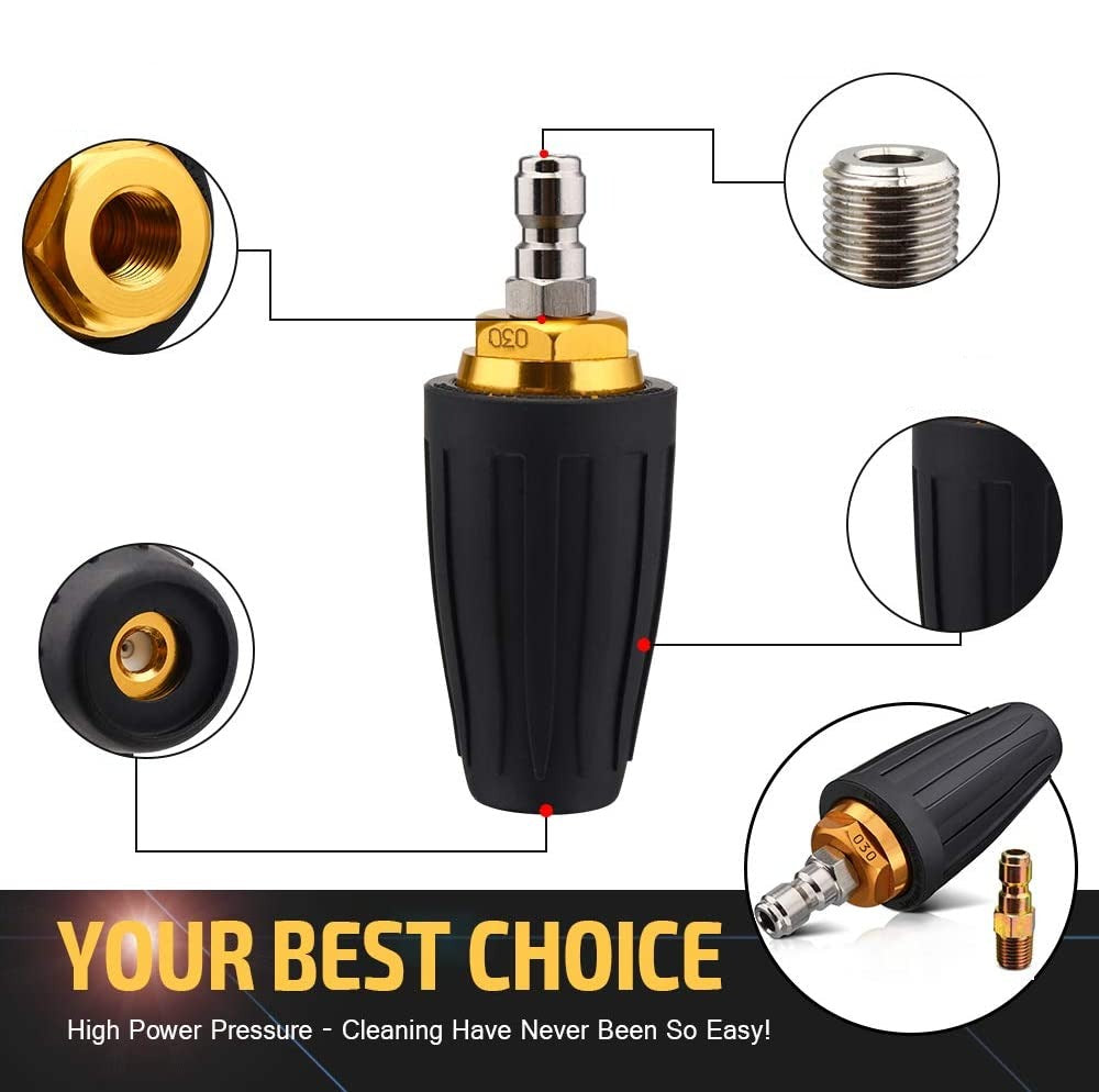 Buse turbo haute pression rotative à 360°