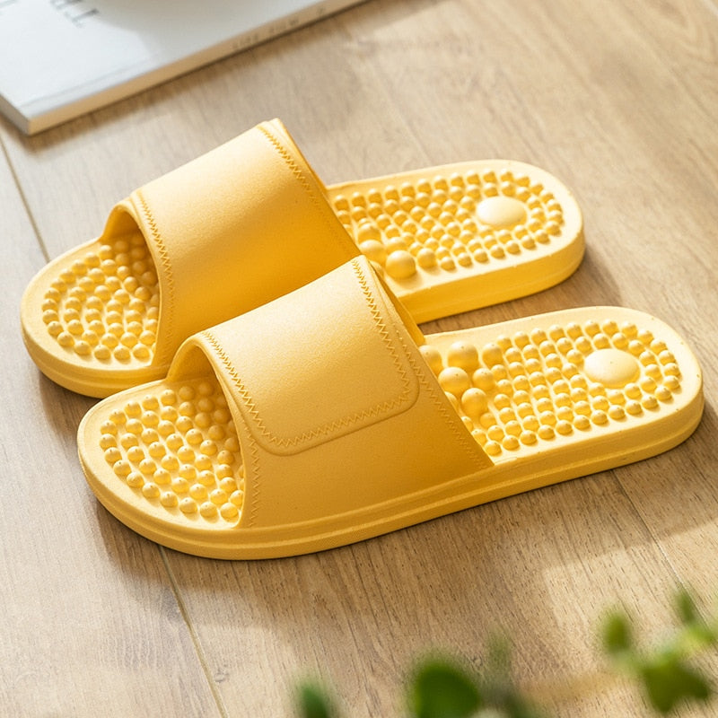 Plantar acupressure massage slippers