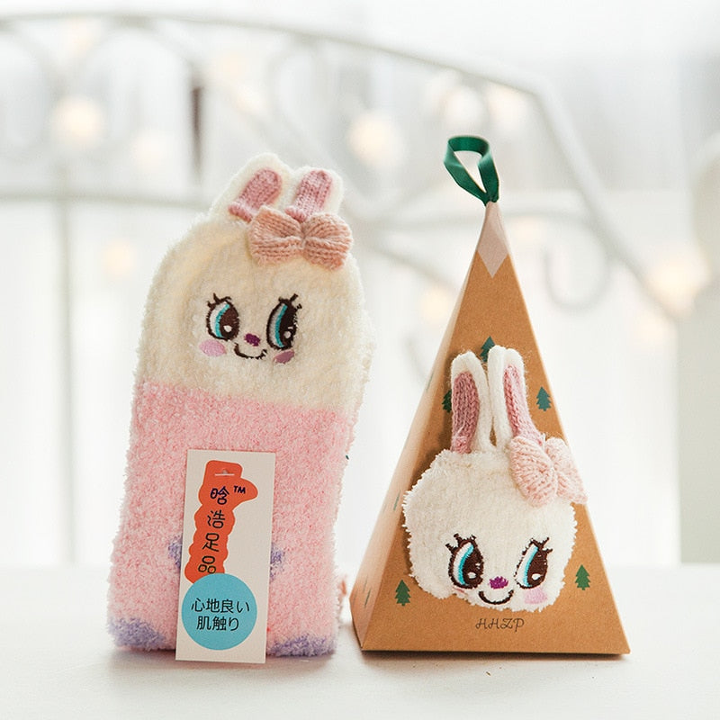 Chaussettes polaire d'hiver - Animaux mignons